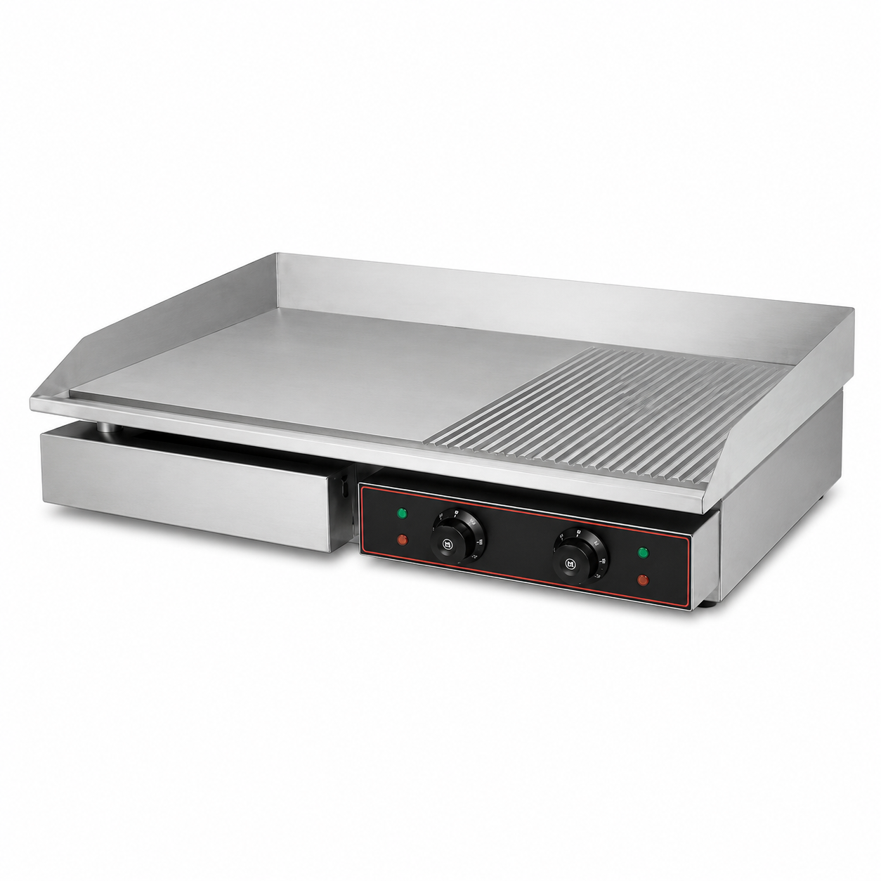 Plancha eléctrica 1/3 y 2/3 plana de 740 mm