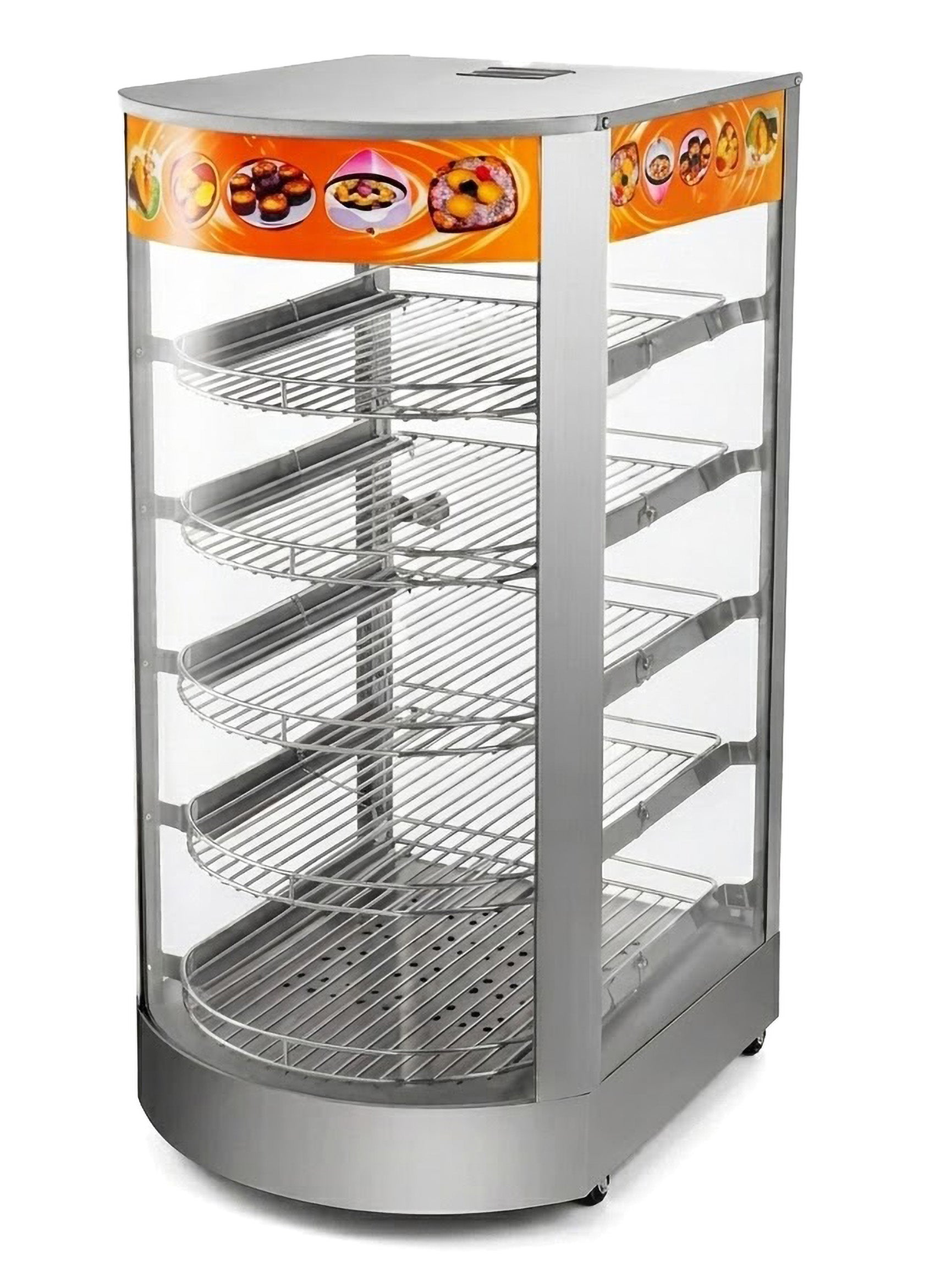 Vitrina caliente 5 niveles racks