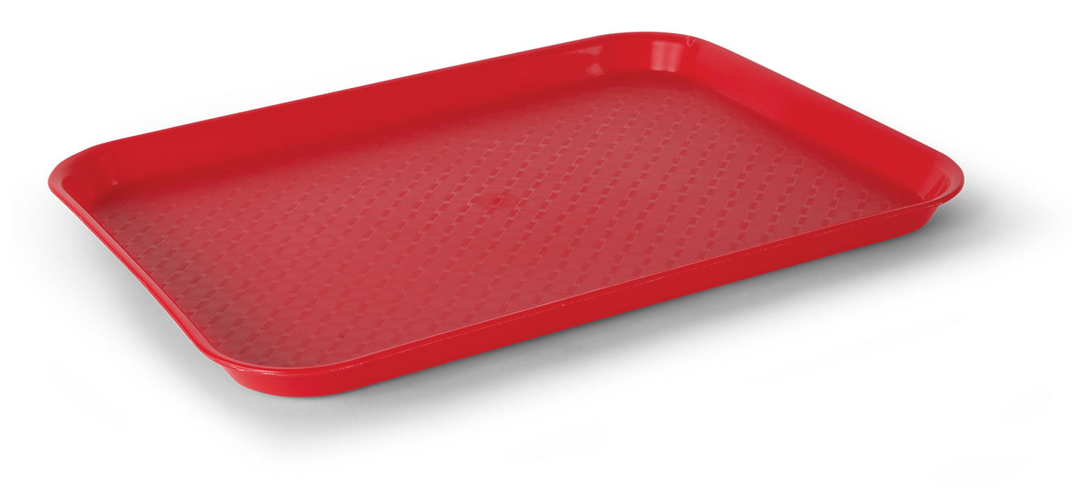 Charola rectangular con antiadherente 25x36cm roja