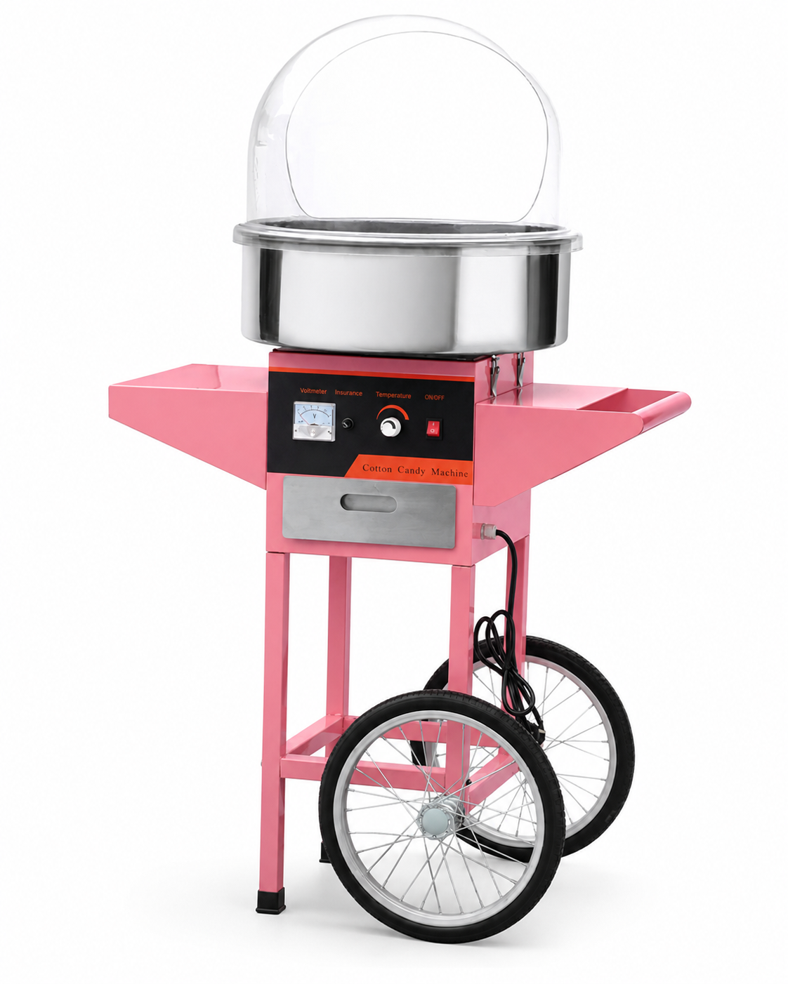 Máquina de algodón de azucar con carro