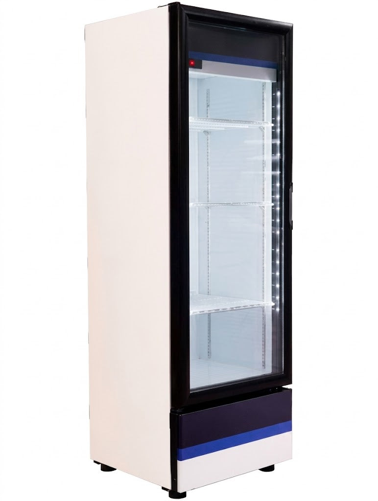 Refrigerador vertical de 1 puerta de acero inoxidable