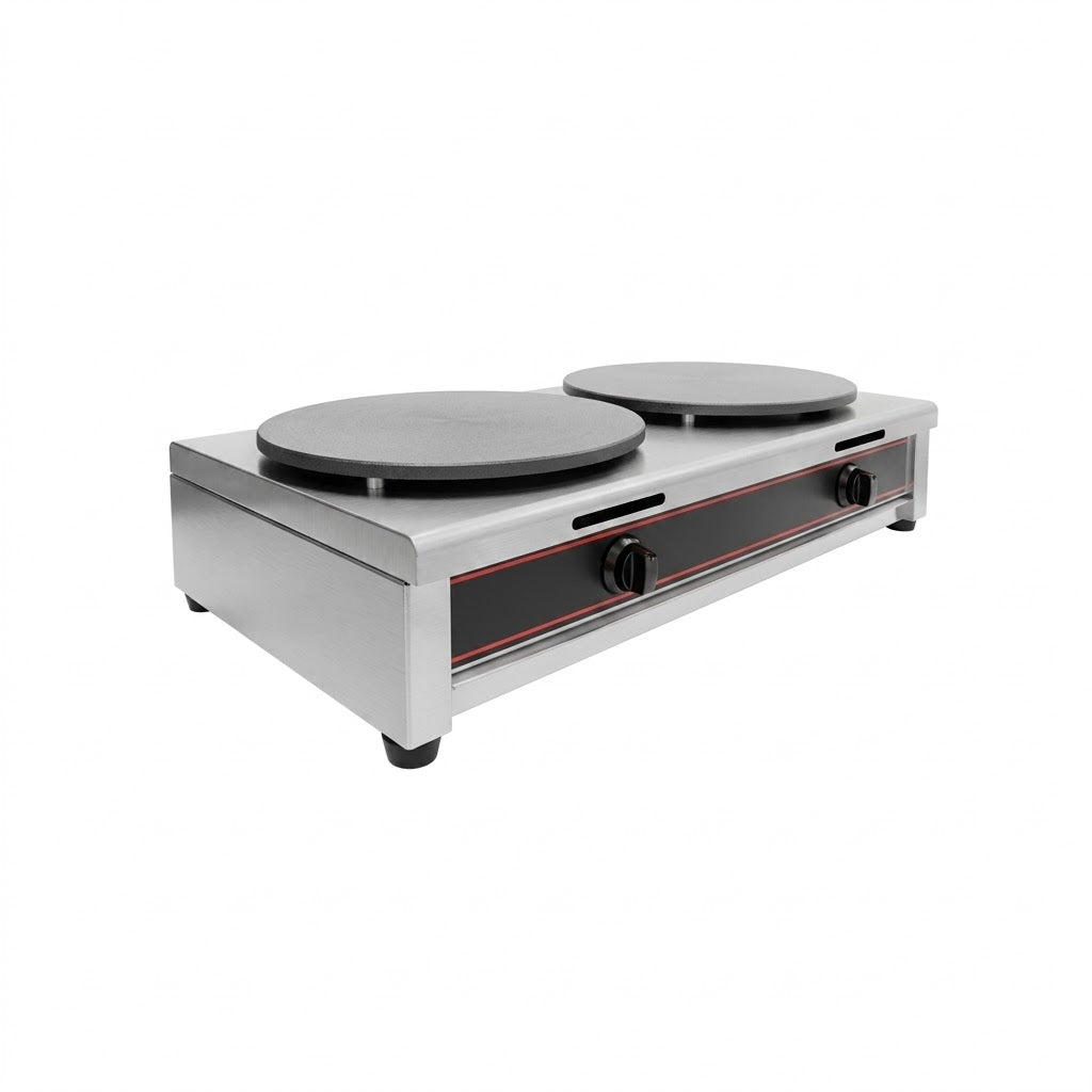 Crepera de gas de 40 cm de 2 planchas modelo WXL-35-2