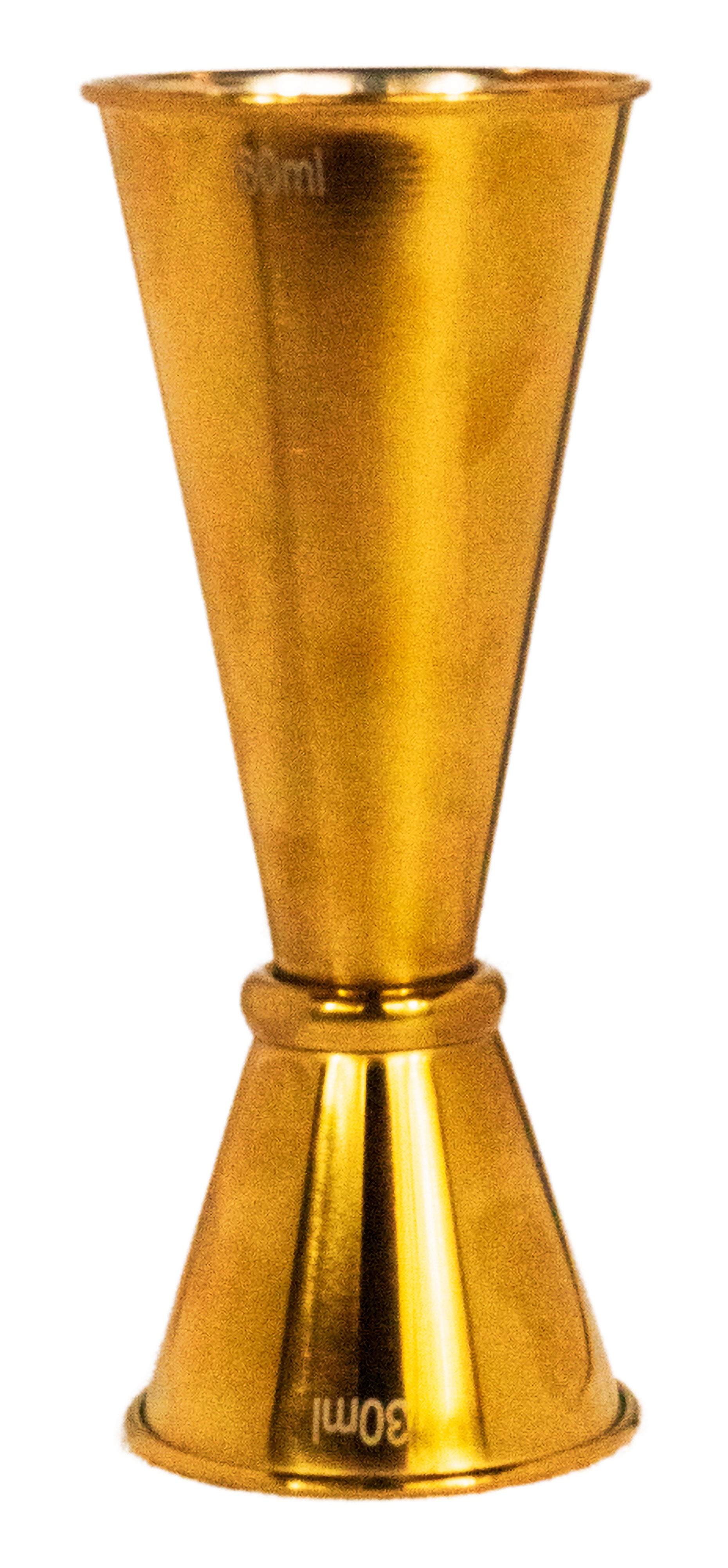 Jigger 30/60 ml tipo japonés dorado acero inoxidable