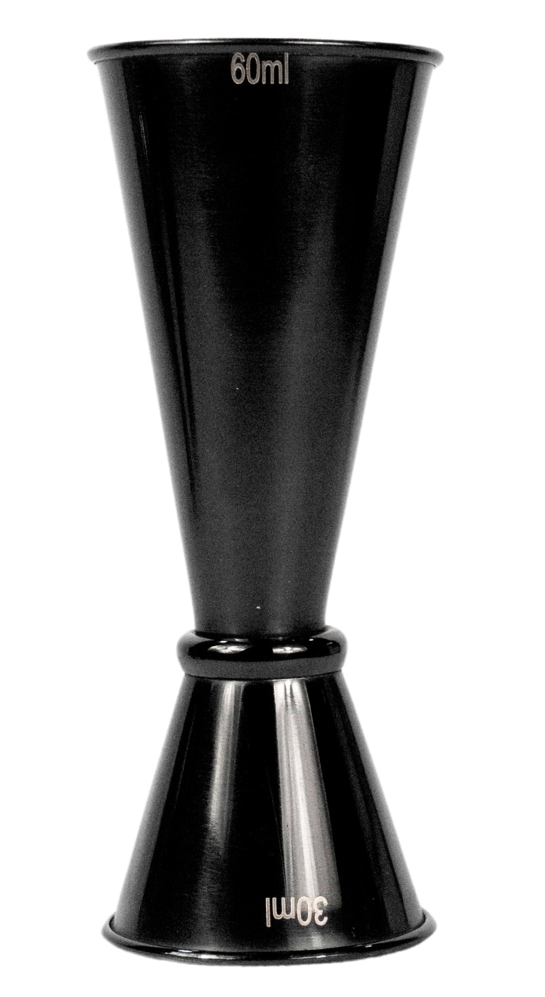 Jigger 30/60 ml tipo japonés negro acero inoxidable