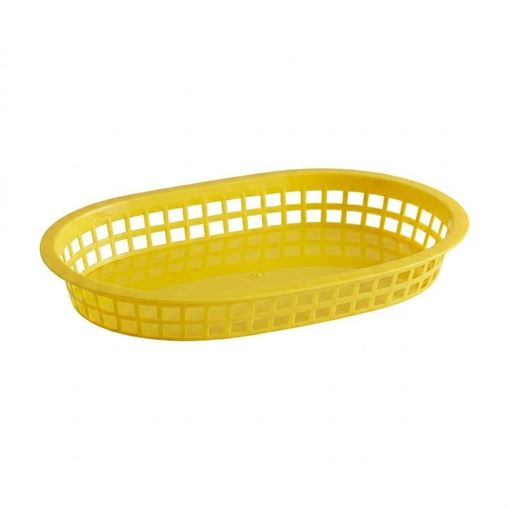 Canastilla de plástico amarilla