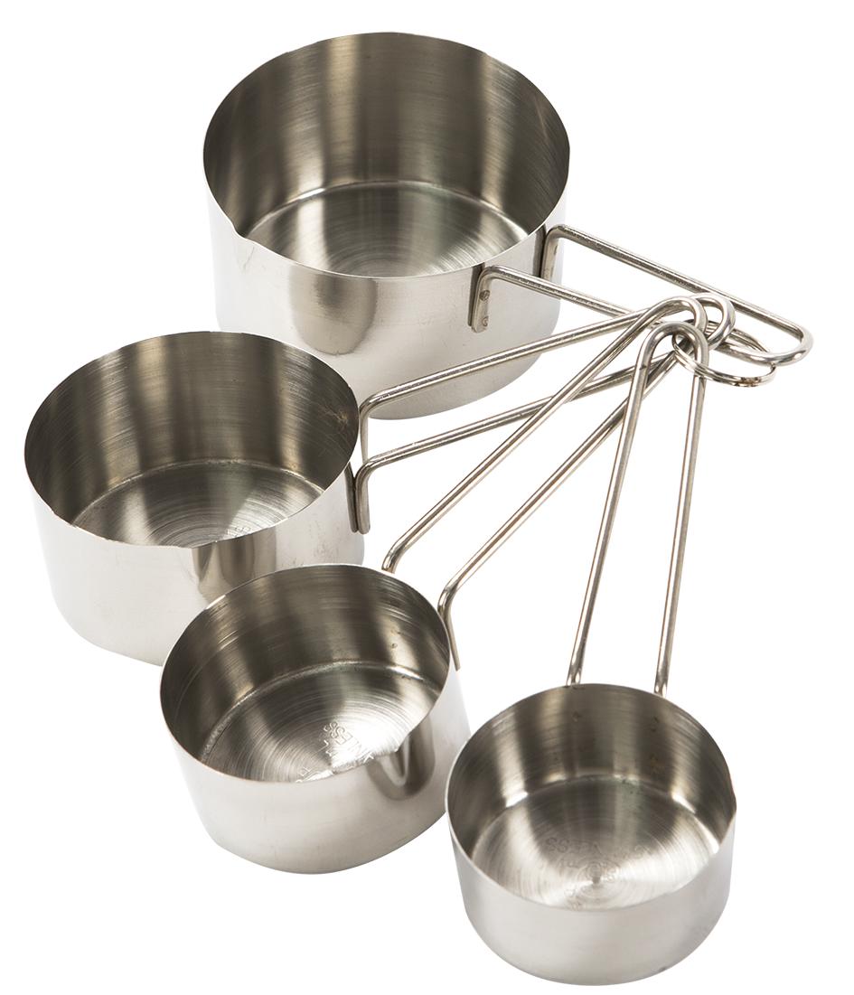 Tazas medidoras de acero inoxidable (4 piezas)
