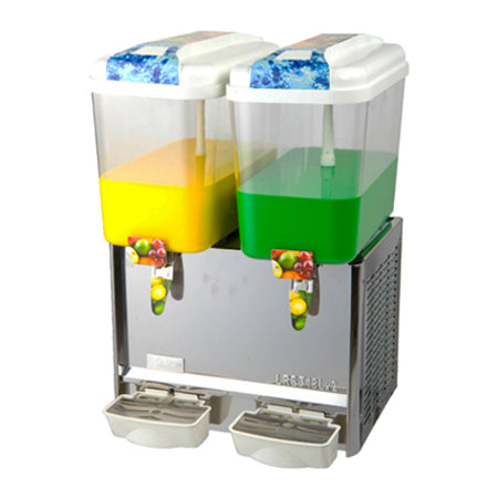 Dispensador de bebidas frías de 2 tinas para 18 litros