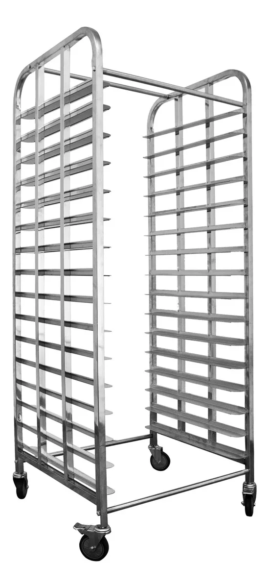 Carro rack para charolas panaderas 60x40