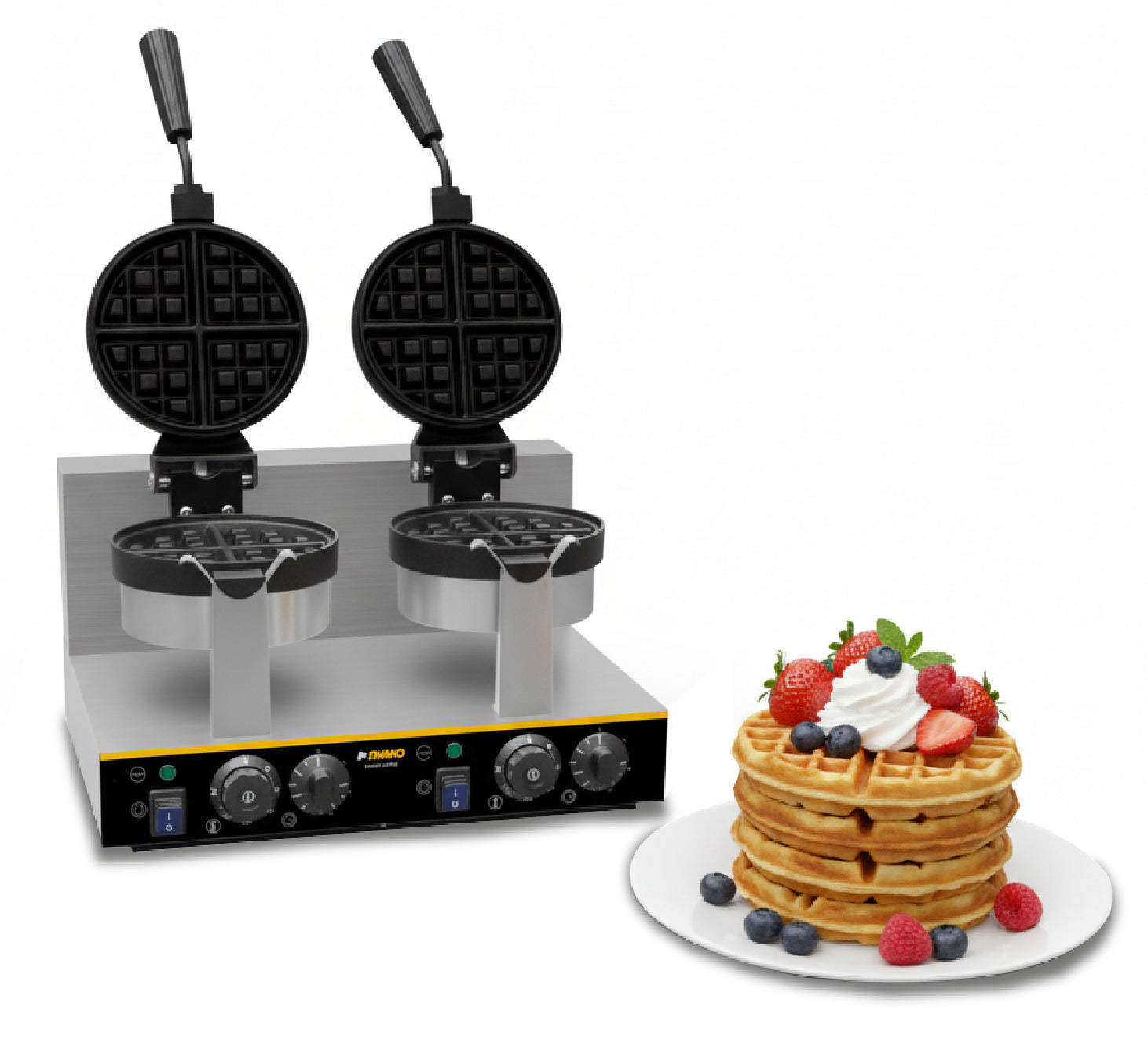 Wafflera belga giratoria doble 2400 W