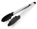 Pinza acero inoxidable punta de plástico negra 17cm