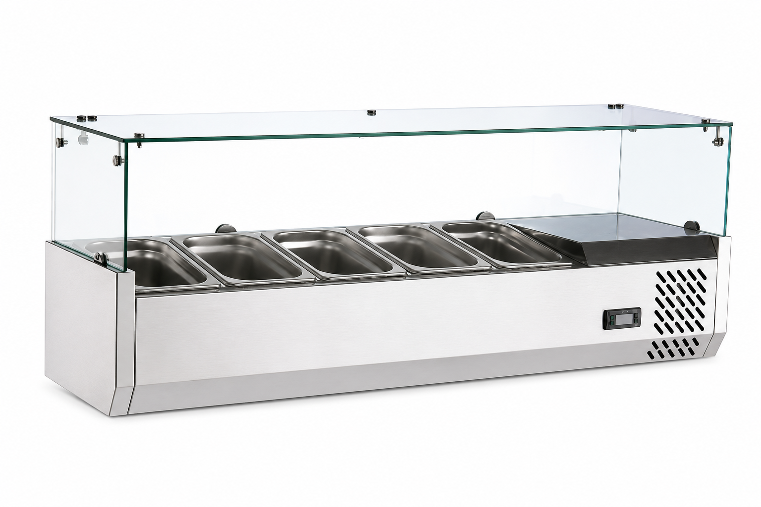 Vitrina refrigerada para ensalada de 5 insertos