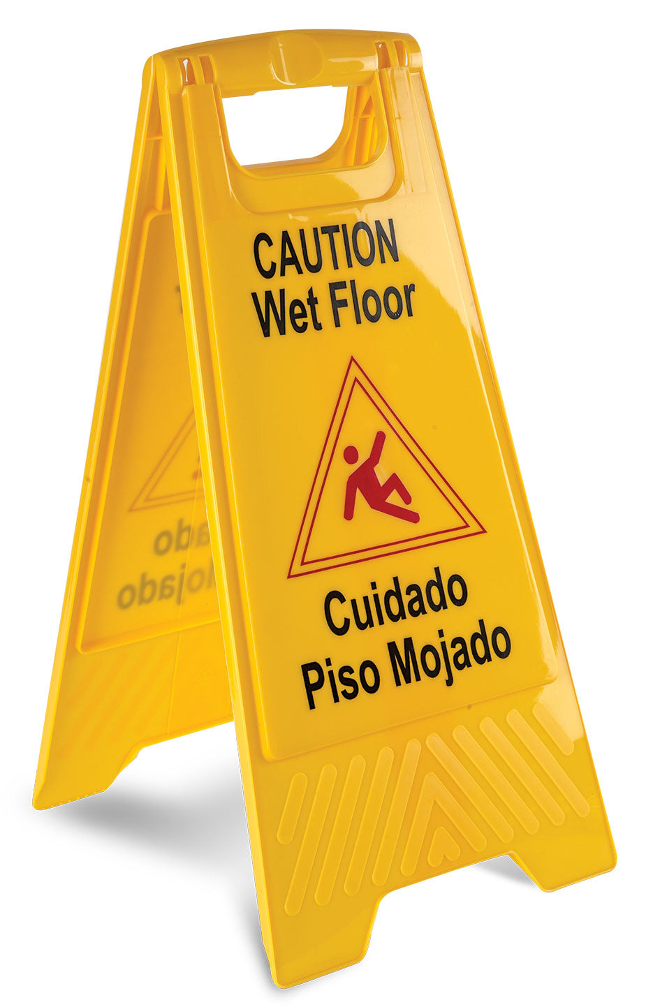 Letrero "piso mojado" amarillo plástico