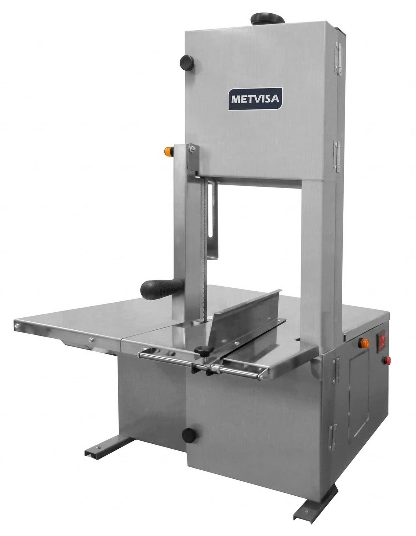 Sierra para carne y hueso con mesa de cero inoxidable
