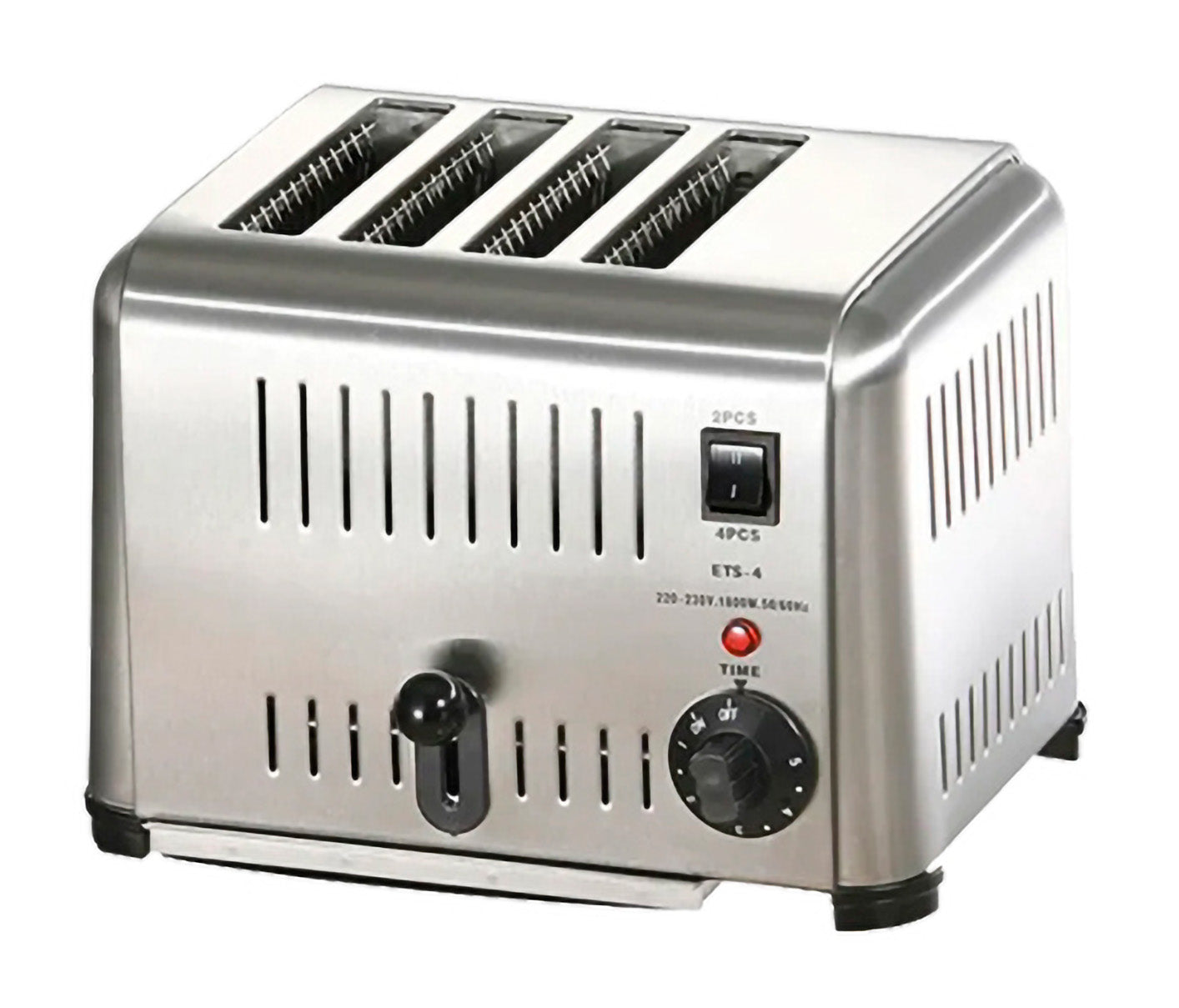 Tostador de pan de 4 rebanadas de acero inoxidable modelo AI TET-4
